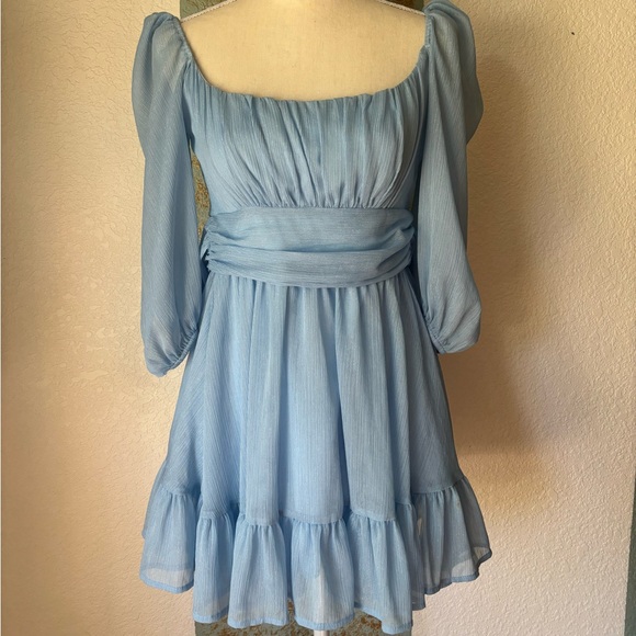 Lucy in the Sky Blue Shimmer Dress - Picture 4 of 8